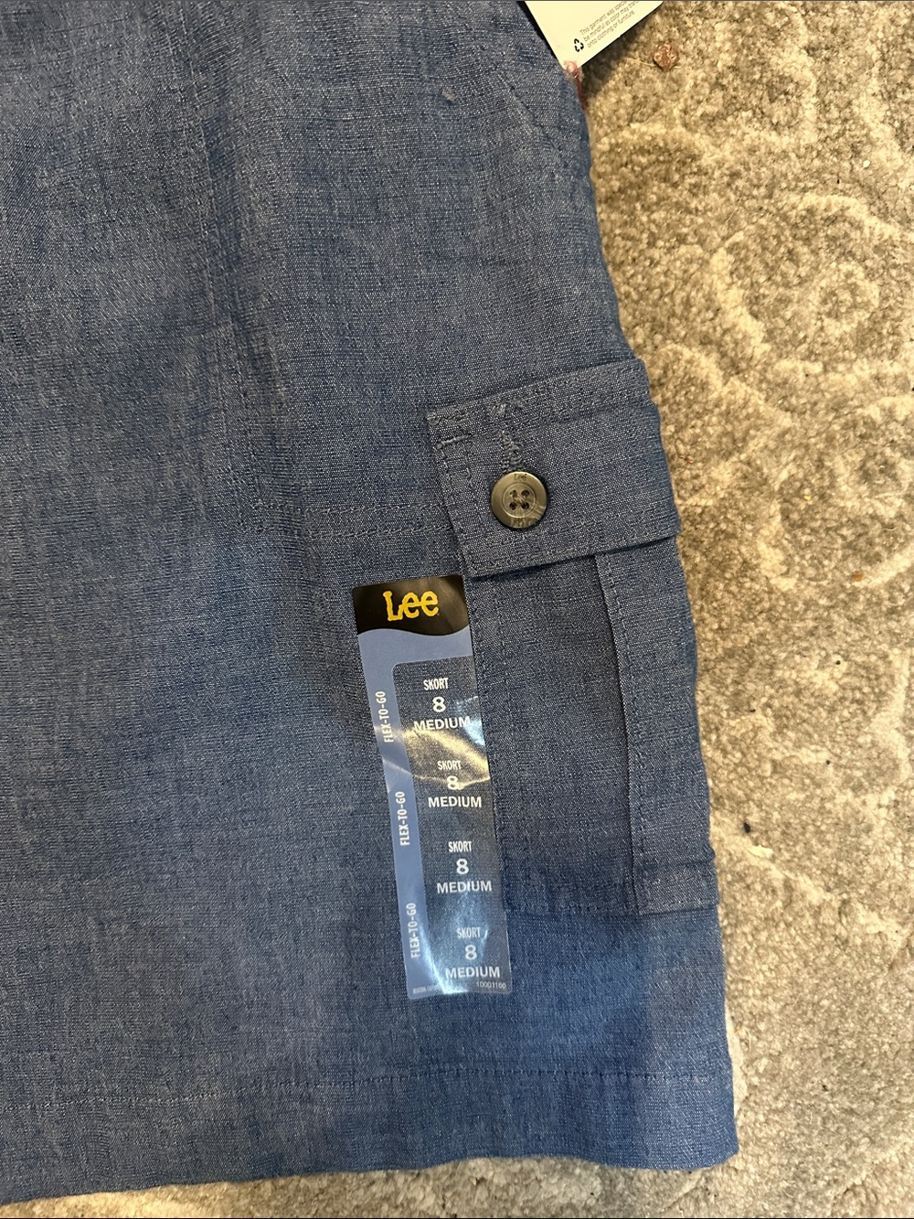 Lee Denim-Style Navy Skort with Front Patch Pockets NWT - Picture 2 of 8